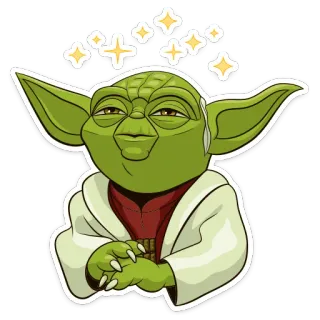 💫 196f901f Yoda Star Wars ヨーダ, スターウォーズ, キャラクター, ジェダイ, ステッカー, かわいい telegram sticker