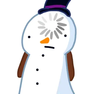 😵‍💫 eacaa5a9 Boneco de neve, Desenho animado, Inverno, Engraçado, Fofo, Carregando whatsapp sticker