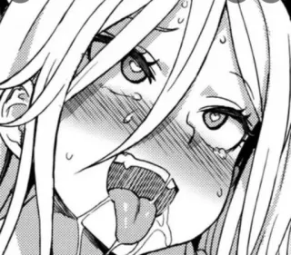 💗 87811160 Anime, Manga, Ecchi, Cara, Expresión telegram sticker