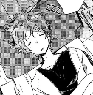 😴 85de966a ZZZ dormindo, anime, mangá, pessoa, cansado, sonolento telegram sticker