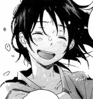 😄 bbc64cab Anime, Mangá, Retrato, Personagem, Sorriso, Feliz telegram sticker