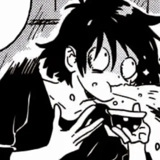 😱 da99c2e0 Anime, Mangá, Comendo, Chocado, Desenho animado telegram sticker