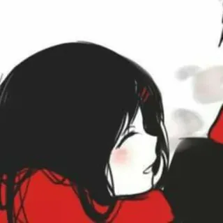 🌓 23a5e446 coppia, anime, abbraccio, amore, cartoni animati, relazione telegram sticker