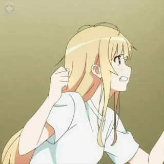 🌓 3918199f Anime, Ragazza, Arrabbiata, Cartone animato, Bionda, Matta, Arrabbiata telegram sticker