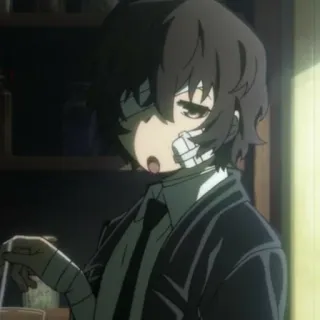 😯 8fdf9144 Osamu Dazai Bungo Stray Dogs Anime, Bende, Personaggio, Dazai, Osamu Dazai, Bungo Stray Dogs telegram sticker