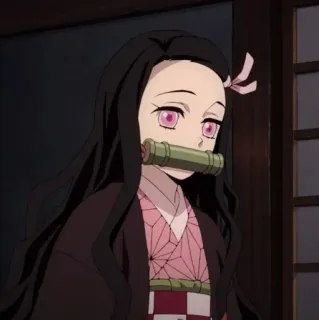🐈‍⬛️ f59c33fa Nezuko Kamado Demon Slayer Anime, Demon Slayer, Nezuko Kamado, Charakter, Manga, Japanische Animation whatsapp sticker
