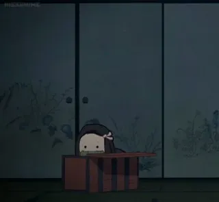 😗 02d02f7e Nezuko Kamado Demon Slayer nezuko, anime, demon slayer, słodkie, manga, postać telegram sticker