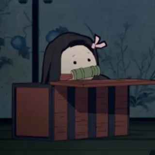 💗 65680576 Nezuko Kamado Demon Slayer เนซึโกะ, อนิเมะ, ดาบพิฆาตอสูร, จิบิ, น่ารัก, กล่อง whatsapp sticker