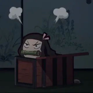 💗 dd7f5e3c Nezuko Kamado Demon Slayer อนิเมะ, เนซึโกะ, ดาบพิฆาตอสูร, น่ารัก, มังงะ, โกรธ whatsapp sticker