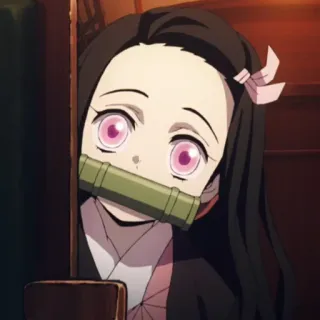 💗 ff2eb58a Nezuko Kamado Demon Slayer เนซึโกะ, คามาโดะ, ดาบพิฆาตอสูร, อนิเมะ, มังงะ, น่ารัก whatsapp sticker
