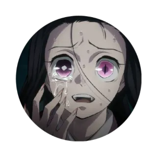 🥺 21e2d08b Nezuko Kamado Demon Slayer Anime, Démon, Fille, Triste, Pleurs, Nezuko, Nezuko Kamado whatsapp sticker