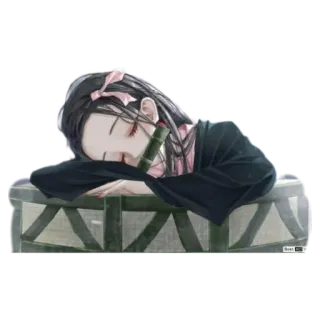 😴 36c98901 Nezuko Kamado Demon Slayer Nezuko, Demon Slayer, animé, manga, dormir, kawaii whatsapp sticker