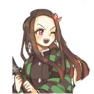 Nezuko chan by @pearl_of_orient telegram stickers
