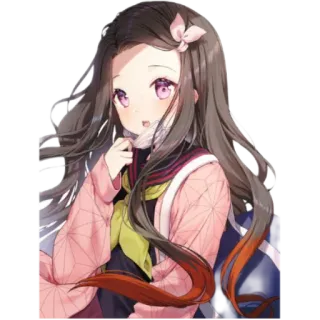 😯 786f076b Nezuko Kamado Demon Slayer anime, demon slayer, nezuko, kamado, mignon, fanart, manga whatsapp sticker