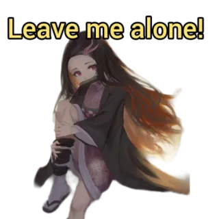 ❤️‍🩹 fa4285f2 Nezuko Kamado Demon Slayer Leave me alone! Anime, Demon Slayer, Nezuko, Laissez-moi tranquille, Mignon, Manga whatsapp sticker
