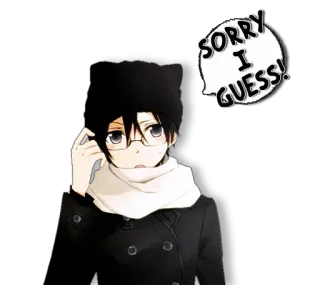 😥 4d13fd14 SORRY I GUESS! อนิเมะ, ขอโทษ, ขอโทษ, การ์ตูน, ภาพประกอบ telegram sticker