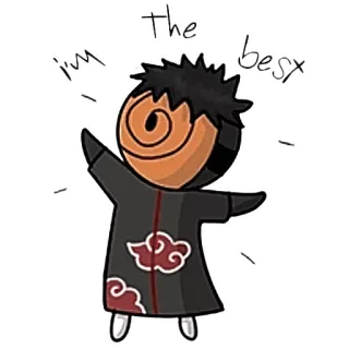 😤 8321b01e Obito Uchiha Naruto I'm the best Anime, Naruto, Obito, Uchiha, Akatsuki, Manga, Aufkleber telegram sticker