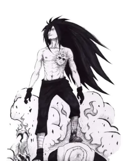 😤 51481e83 Madara Uchiha Naruto Anime, Manga, Cartoon, Personage, Fanart, Krijger, Schurk telegram sticker