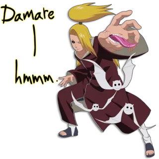 😡 57febfa6 Deidara Naruto Damare hmmm Аниме, Наруто, Дейдара, Стикер, Мультфильм telegram sticker
