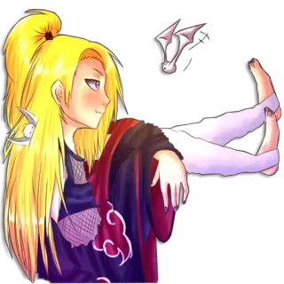 😊 65cfae48 Deidara Naruto Дейдара, Наруто, Аниме, Персонаж, Стикер telegram sticker