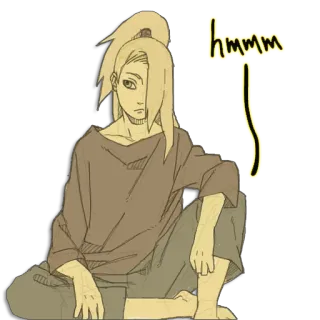 😒 af43cc15 Deidara Naruto hmmm Аниме, Наруто, Дейдара, Думает, Хмм telegram sticker