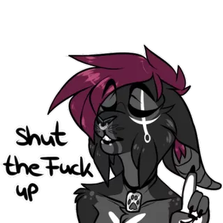 🖕 2437da07 Shut the Fuck up Dibujo animado, Animal, Conejo, Ofensivo, Palabrota, Conejo whatsapp sticker