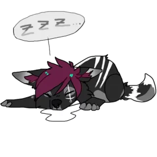 💤 34416dfe ZZZ... 자는, 동물, 귀여운, 만화, 게으른, 휴식, 지친 telegram sticker