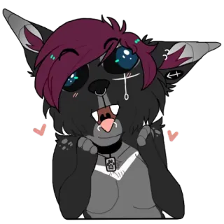 😘 72c132c3 퍼리, 앤쓰로, 고양이, 캐릭터, 귀여운, 동물, 판타지 telegram sticker