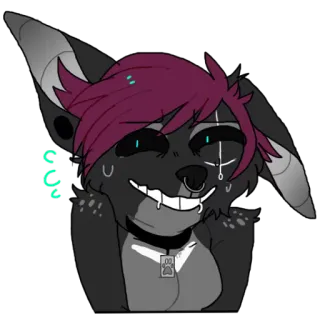 😅 7feb3911 퍼리, 의인화, 개, 만화, 웃음, 땀 telegram sticker