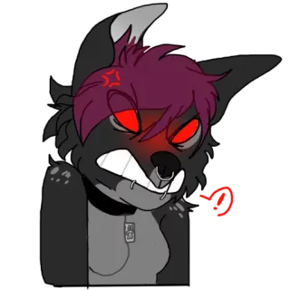 😡 8286aae2 화난, 퍼리, 분노, 짜증, 짜증 telegram sticker