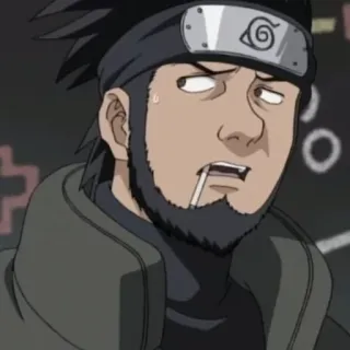 😕 057bf50c Iruka Umino Naruto Anime, Naruto, Iruka Umino, Professeur, Bandeau, Barbe, Ninja whatsapp sticker