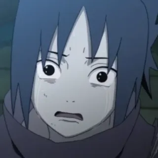 😧 95cfc228 Sasuke Naruto animé, pleurs, triste, Sasuke, Naruto, manga whatsapp sticker