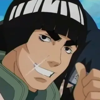 👍 ff3bd634 Might Guy Naruto Gaï Maito, Naruto, Anime, Personnage, Pouce levé whatsapp sticker