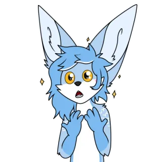 🤩 9ccd628a zorro, anime, dibujos animados, animal, lindo, pegatina whatsapp sticker