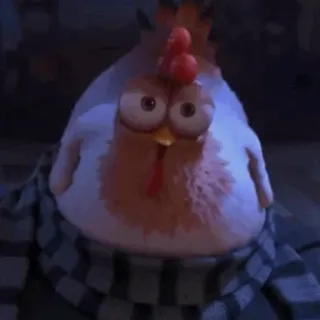 🐔 e255850d 鸡, 动物, 围巾, 卡通 telegram sticker