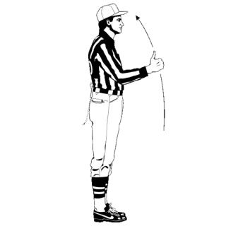 🏈 80905628 Sport, Scheidsrechter, Scheidsrechter, Official, Gebaar, Duim omhoog, Sportofficial telegram sticker