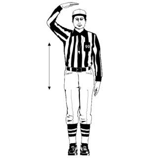 🏈 97e159ad 90 scheidsrechter, sportofficial, signaal, gestreept shirt, official, gebaar telegram sticker