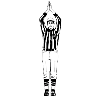 🏈 bfa46387 scheidsrechter, sport, signaal, officieel, straf, voetbal, handsignaal, grensrechter telegram sticker