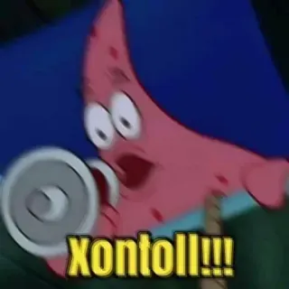 🖕 fd401efa Patrick Star SpongeBob SquarePants XONTOLL!!! パトリック・スター, スポンジ・ボブ, アニメ, ミーム, 面白い telegram sticker