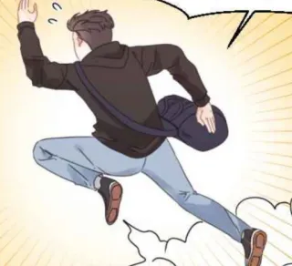 🐽 5e13e2c5 วิ่ง, ผู้ชาย, การ์ตูน, อนิเมะ, คน telegram sticker