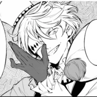 🃏 0b1cacec Anime, Mangá, Personagem, Vilão, Sorriso sarcástico, Luvas telegram sticker