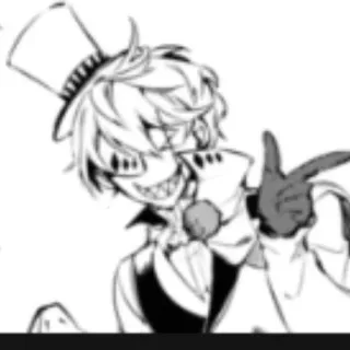 🃏 28581b10 personagem, cartola, escala de cinza, arte, desenho telegram sticker