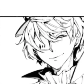 🃏 a5e7348e Anime, Mangá, Retrato, Personagem, Esboço, Monocromático telegram sticker