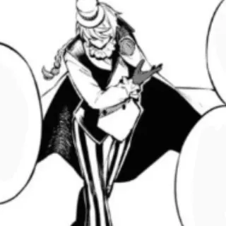 🃏 d25587ba Anime, Mangá, Personagem, Cartola, Monocromático telegram sticker