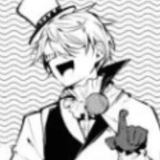 🃏 d364ed11 Anime, Mangá, Personagem, Gesto, Cartola, Luvas telegram sticker