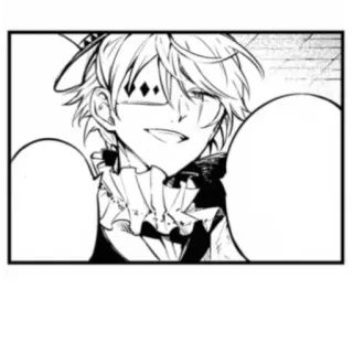 🃏 e2c03b4e Nikolai Gogol Bungo Stray Dogs Anime, Mangá, Personagem, Nikolai Gogol, Bungo Stray Dogs, Palhaço, Bobo da corte, Personagem de anime telegram sticker