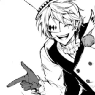 🃏 ea50126d Anime, Mangá, Personagem, Desenho, Arte, Palhaço, Sorriso telegram sticker