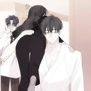 🍢 313dda4b 男人, 女人, 情侣, 携带, 爱, 办公室 telegram sticker