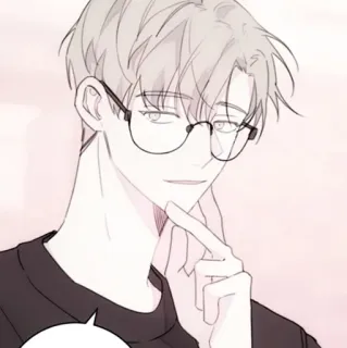 🍢 a3ca087e 男人, 眼镜, 肖像, 绘画, 人, 男性 telegram sticker