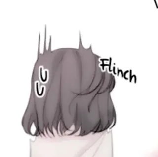 🍢 b3e7c7cf Flinch 卡通, 畏缩, 情感, 反应, 动漫, 漫画 telegram sticker